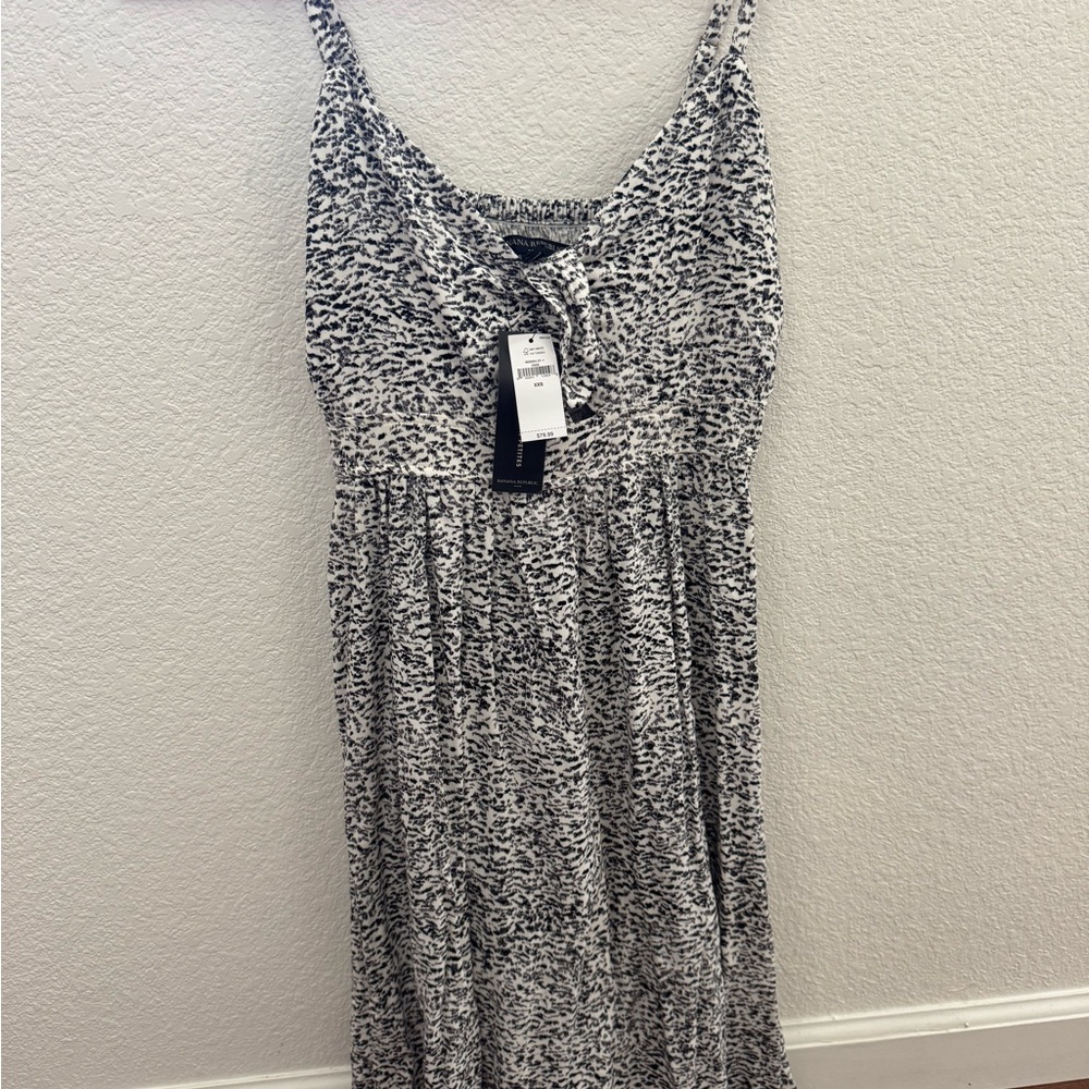 Banana Republic Black and White Midi Sundress